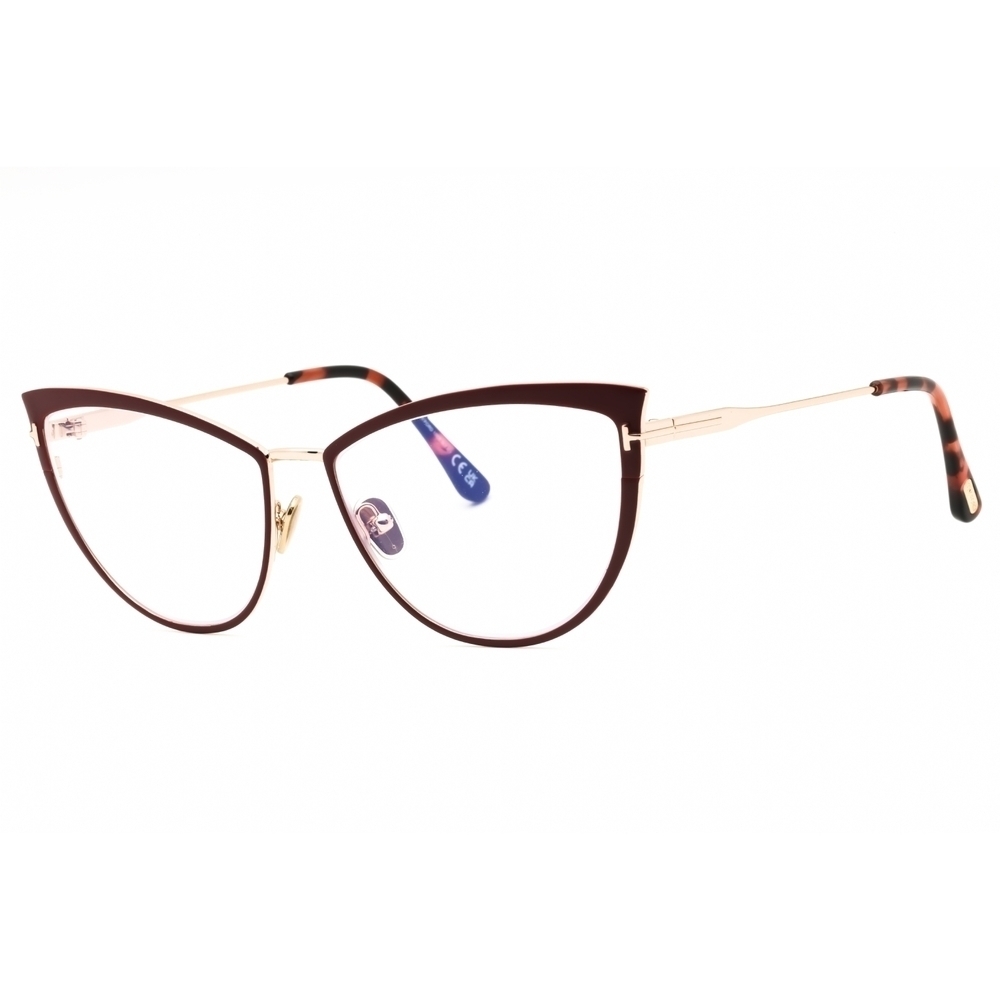 NWT Tom Ford FT5877-B Bordeaux Cat Eye 56mm Eyeglasses